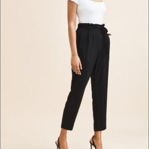 Dynamite black high waisted paper bag pants